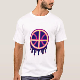 Basketball Drip Neon Basketball Graphics T-Shirt