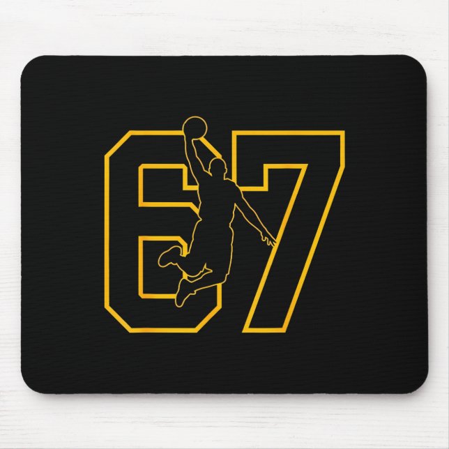 Basketball Drip Number 67 Basketball Player  Mousepad (Vorne)