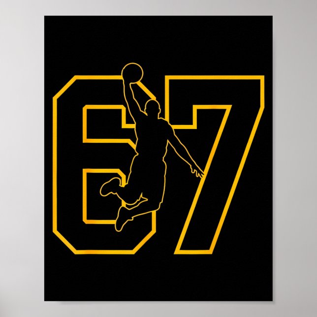 Basketball Drip Number 67 Basketball Player  Poster (Vorne)