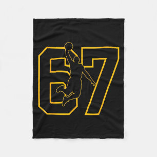 Basketball Drip Nummer 67 Basketballspieler Fleecedecke