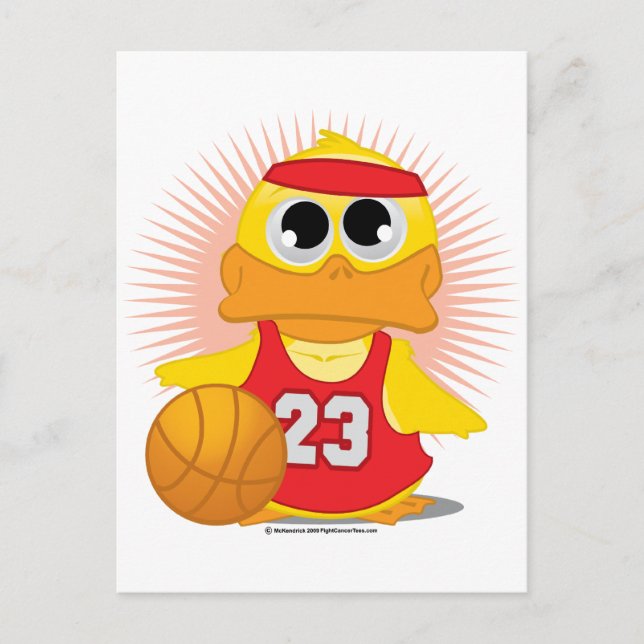 Basketball Duck Postkarte (Vorderseite)