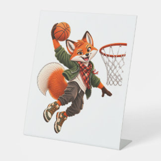 Basketball Dunk Fox Sports Schreibtisch Kunst Disp Sockelschild