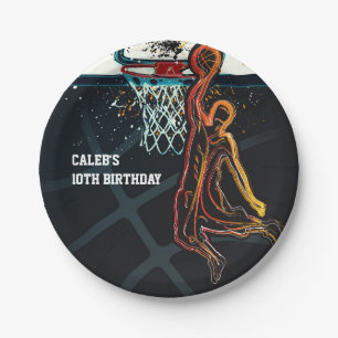 Basketball-Dunk-Jump-Schuss-Geburtstagsfeier Pappteller