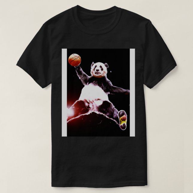 Basketball Dunk Panda T-Shirt (Design vorne)