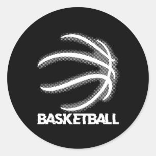 Basketball Dunking Dribbling Bball Hoop Basketball Runder Aufkleber