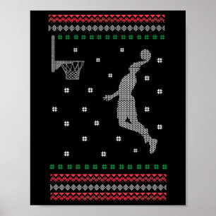 Basketball Dunking Weihnachten Cooler Sport Ugly X Poster
