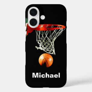 Basketball durch Ihren Namen ersetzen iPhone 16 Hülle