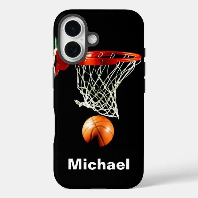 Basketball durch Ihren Namen ersetzen Case-Mate iPhone Hülle (Rückseite)