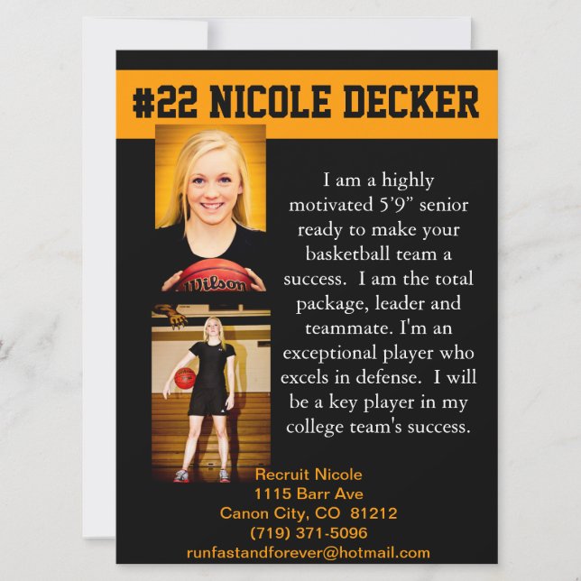 Basketball-E-Mail (Vorderseite)