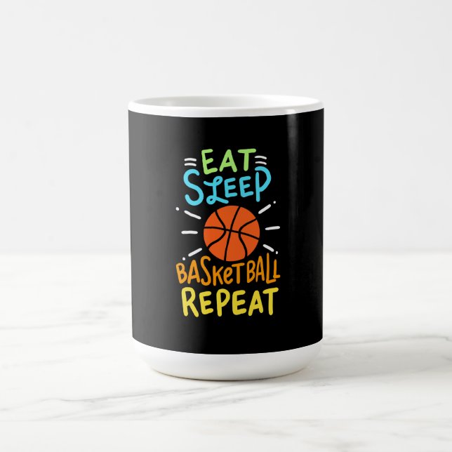 Basketball - Eat Sleep Basketball Repeat Kaffeetasse (Mittel)