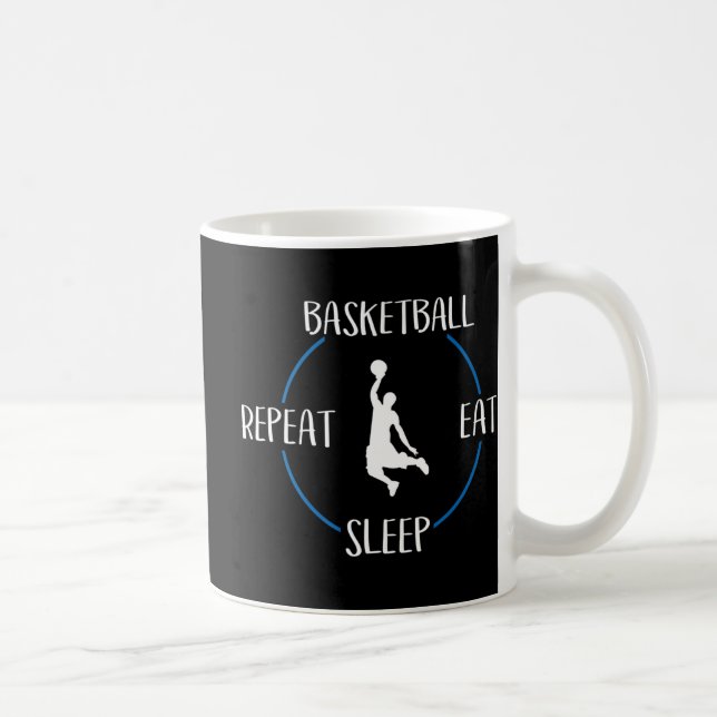 Basketball Eat Sleep Repeat Gift For Basketball Pl Kaffeetasse (Rechts)
