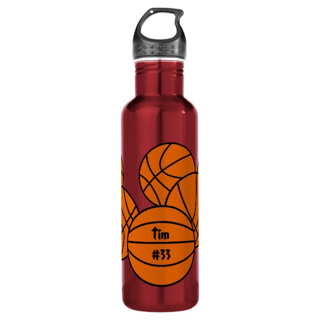 Basketball Edelstahlflasche (Vorderseite)