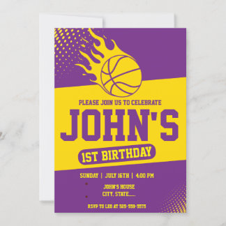 Basketball Einladung 1. Geburtstag