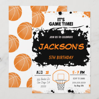 Basketball Einladung zum Geburtstag