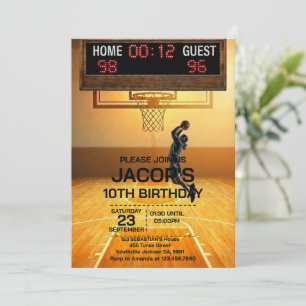 Basketball-Einladung zum Geburtstag in jedem Alter Einladung