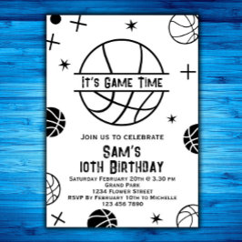 Basketball Einladung zum Geburtstag, Party Basketb