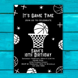 Basketball Einladung zum Geburtstag, Party Basketb