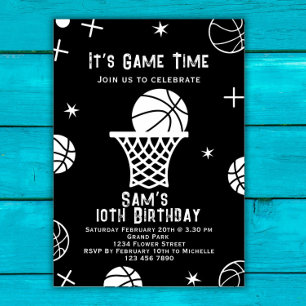 Basketball Einladung zum Geburtstag, Party Basketb