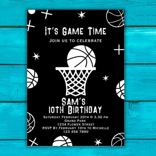 Basketball Einladung zum Geburtstag, Party Basketb (Von Creator hochgeladen)