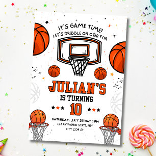 Basketball Einladung zum Geburtstag, sportliche Ki