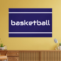 BASKETBALL Eleganter Sportlicher Text Streifen auf