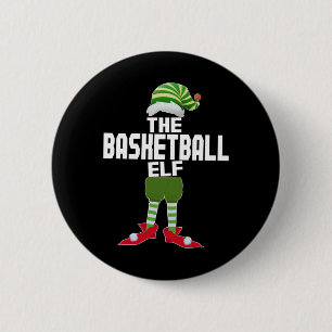 Basketball Elf Matching Family Group Weihnachtsfei Button