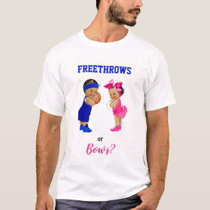 Basketball Enthüllt Baby Junge Mädchen Geschlecht T-Shirt