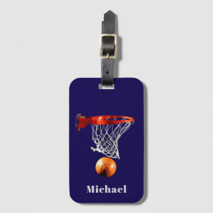 Basketball Ersetze mit deinem Namen Gepäckanhänger