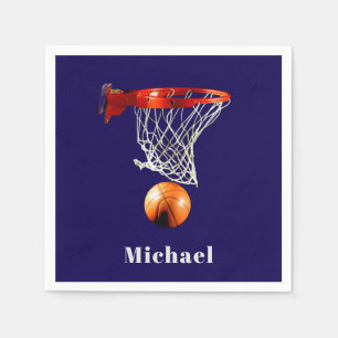 Basketball Ersetze mit deinem Namen Serviette