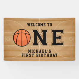 Basketball erster Geburtstag Banner