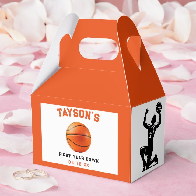 Basketball Erstes Jahr ab 1. Geburtstag Geschenkschachtel (Hochzeit)
