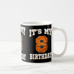 Basketball Es ist mein 8. Geburtstag 8 Jahre alter Kaffeetasse