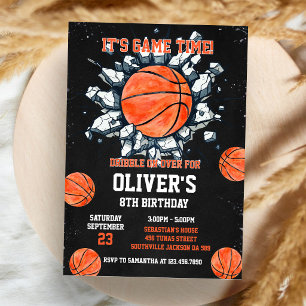 Basketball Es ist Spielzeit Sport Junge Geburtstag Einladung