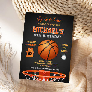 Basketball Es ist Spielzeit Sport Junge Geburtstag Einladung