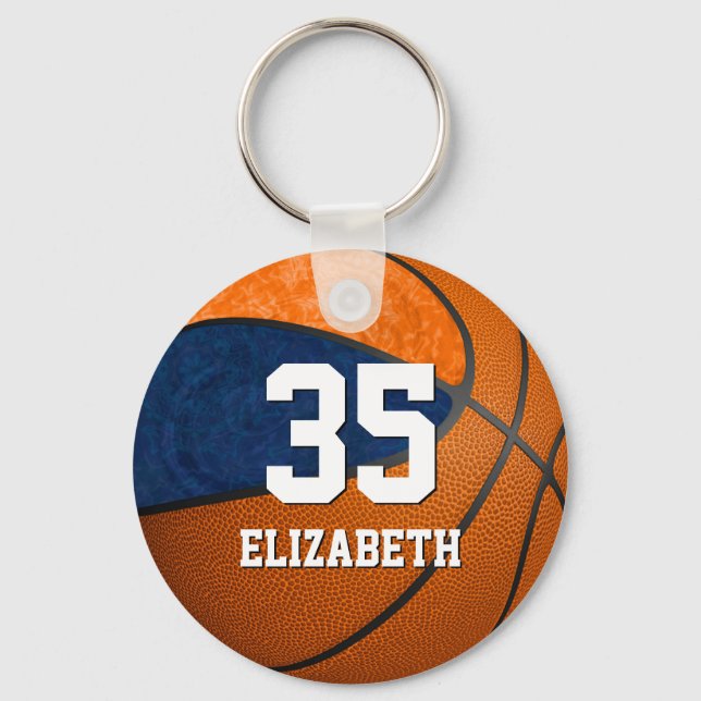 Basketball-Europameisterschaft in Orange Schlüsselanhänger (Vorderseite)