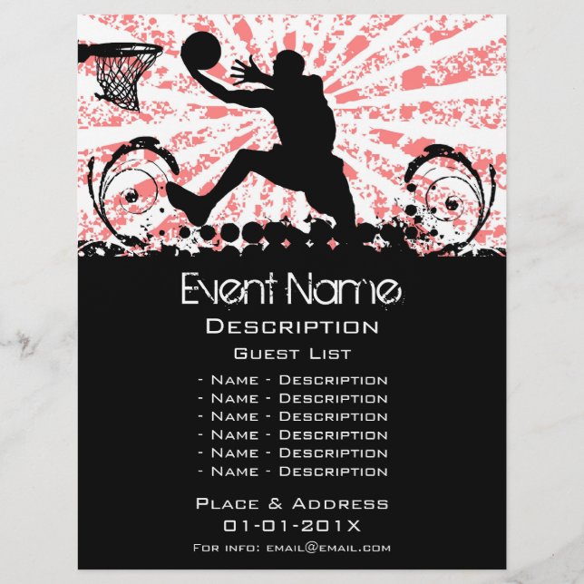 Basketball-Event-Werbeaktion Flyer (Vorne)