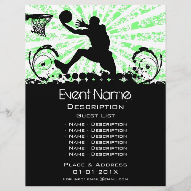 Basketball-Event-Werbeaktion Flyer (Vorne)