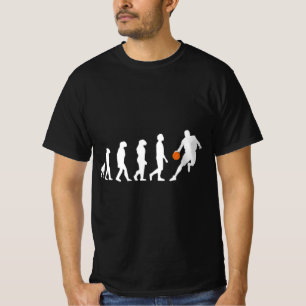 Basketball Evolution der Menschheit Funny Hoop Des T-Shirt