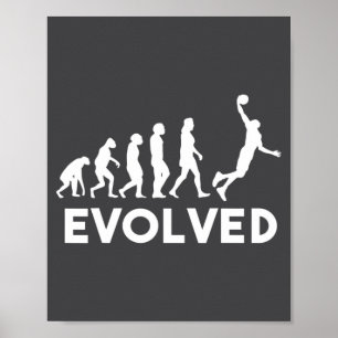 Basketball Evolution Männer Frauen Jungen Mädchen Poster