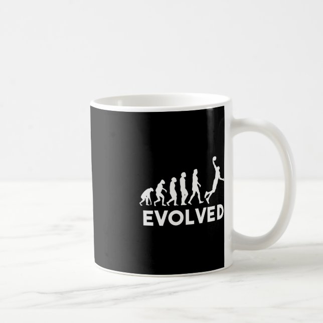 Basketball Evolution Männer Frauen Mädchen Kinder  Kaffeetasse (Rechts)