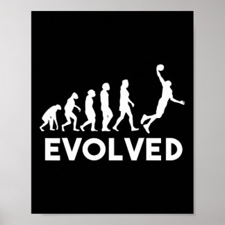 Basketball Evolution Männer Frauen Mädchen Kinder  Poster