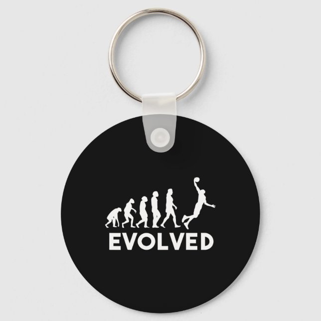 Basketball Evolution Männer Frauen Mädchen Kinder  Schlüsselanhänger (Vorderseite)
