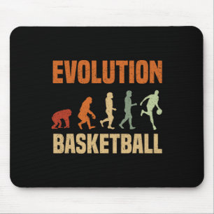 Basketball Evolution vom Affen zum Männchen Ganze  Mousepad