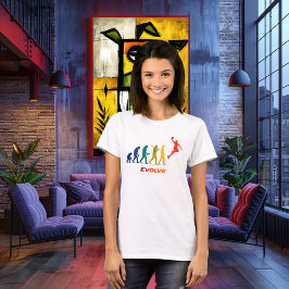 Basketball-Evolutions-Silhouette-Slam-Dunk-Design T-Shirt