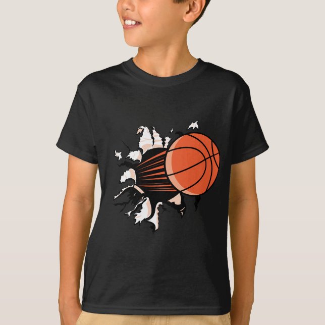 Basketball-Explosion T-Shirt (Vorderseite)