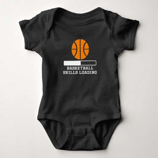 Basketball-Fähigkeits-Laden Baby Strampler (Vorderseite)