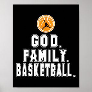Basketball Familiengottesspieler Christlich Poster