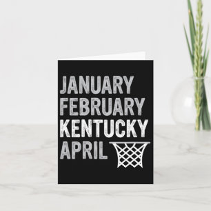 Basketball Fan - Januar Februar Kentucky April Karte