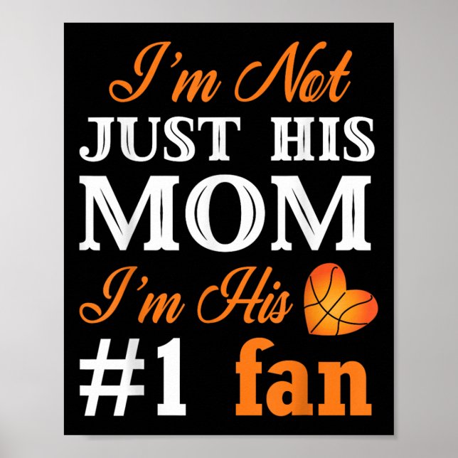 Basketball Fan Mom Quote Shirt Mothers Day Gift Fo Poster (Vorne)
