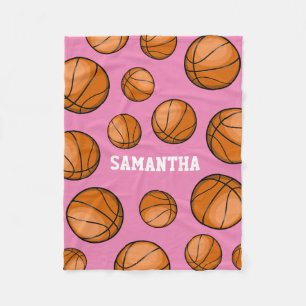 Basketball-Fan-Name-Rosa Fleecedecke